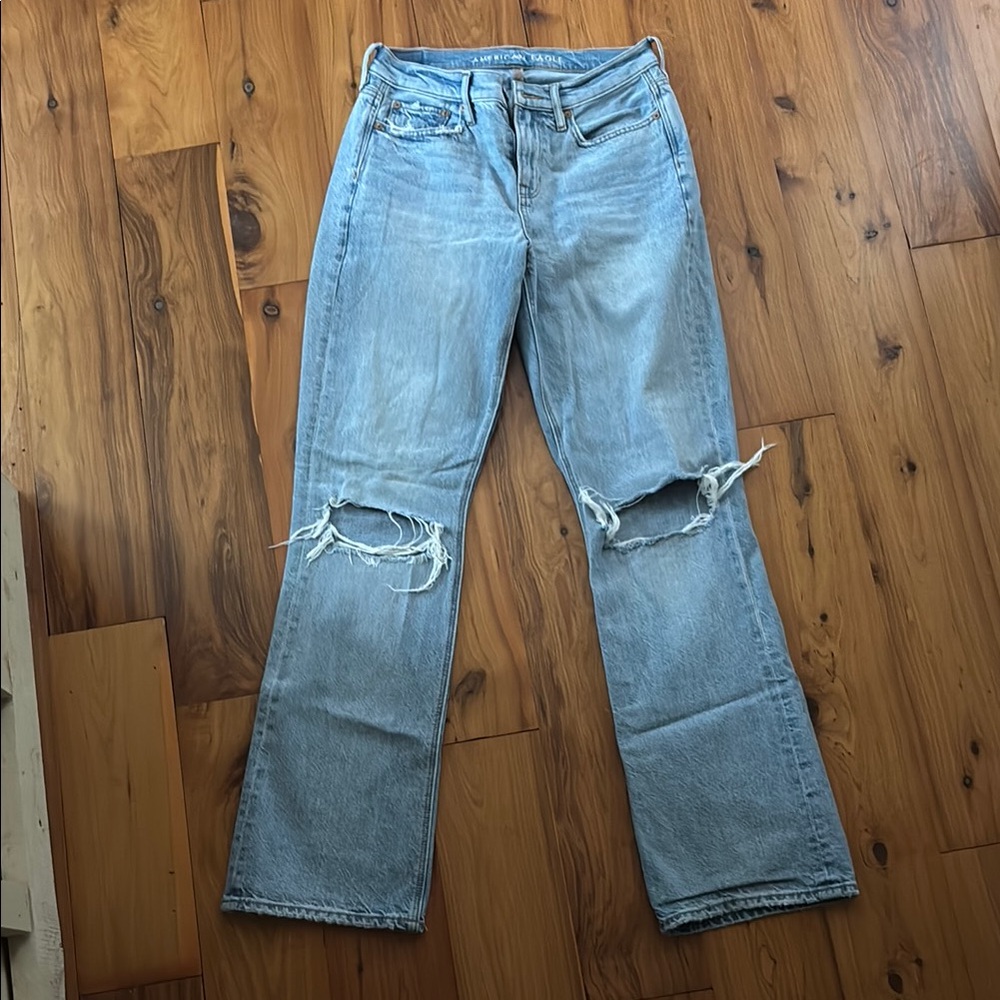 American Eagle Outfitters Blue Straight Leg Jeans